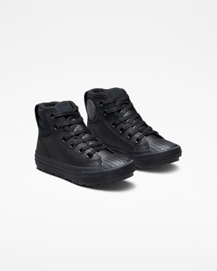 Tenisi Inalti Baieti Converse Chuck Taylor All Star Berkshire Boot Piele Negrii Gri | RO UZLW13218